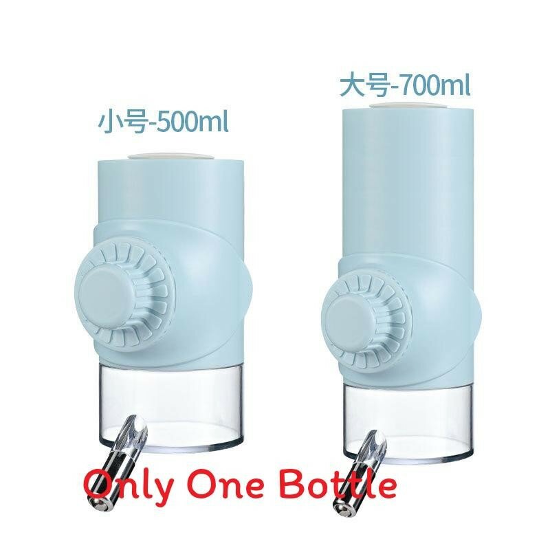 Pet water dispenser waterer with pp and steel construction for travel and daily use light blue