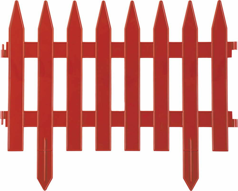 Декоративный забор GRINDA Классика 28 х 300 см терракот 7 секций 422201-T