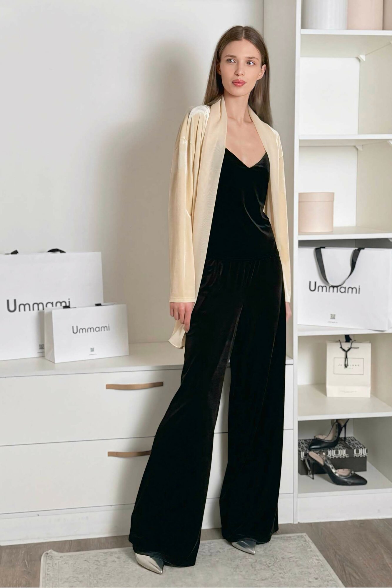 Кардиган Ummami, размер M-L, светло-бежевый — фото 1