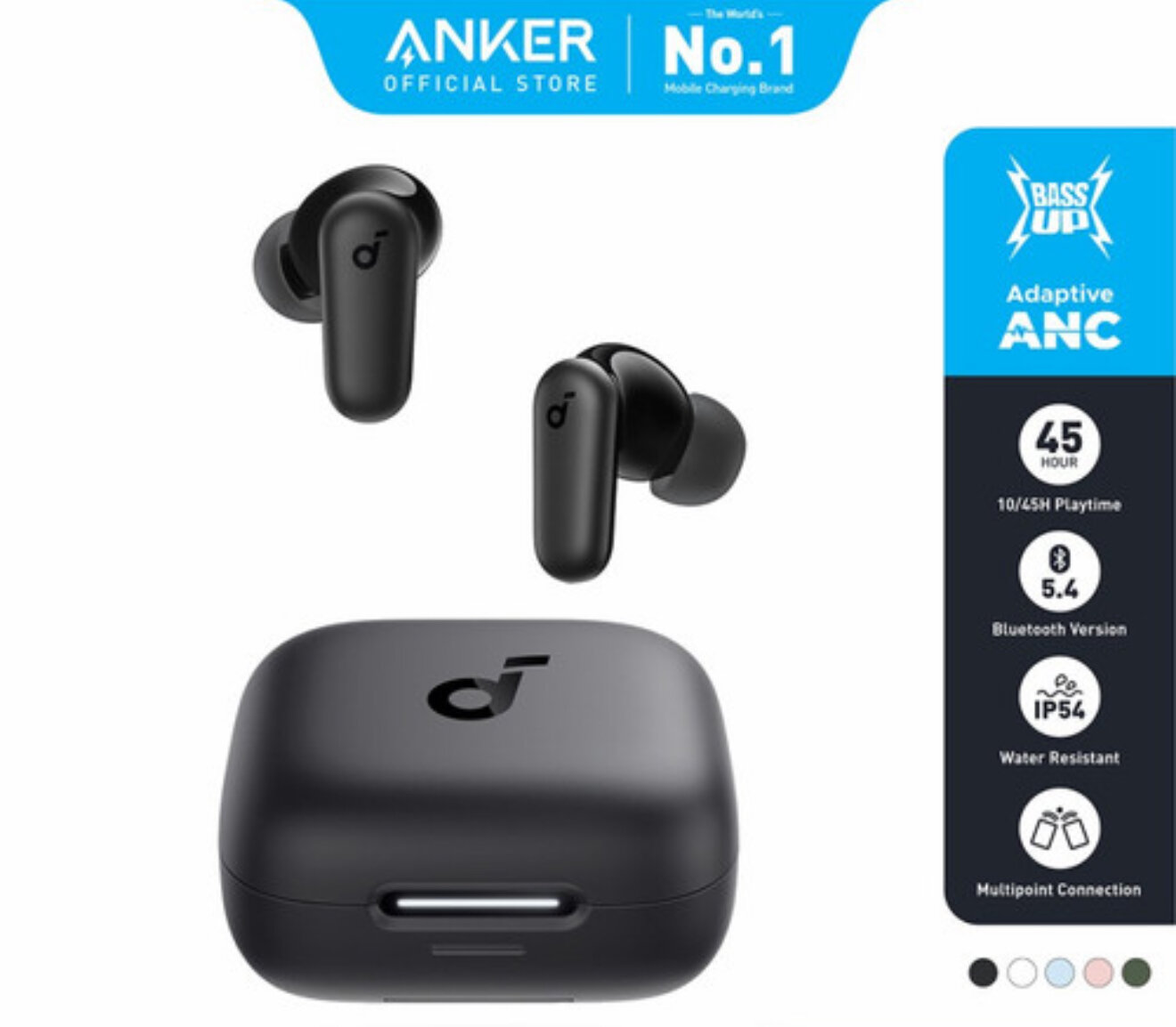 Беспроводные наушники Anker Soundcore R50i NC Глобальная версия ANC и ENC шумоподавление 4 микрофона с AI