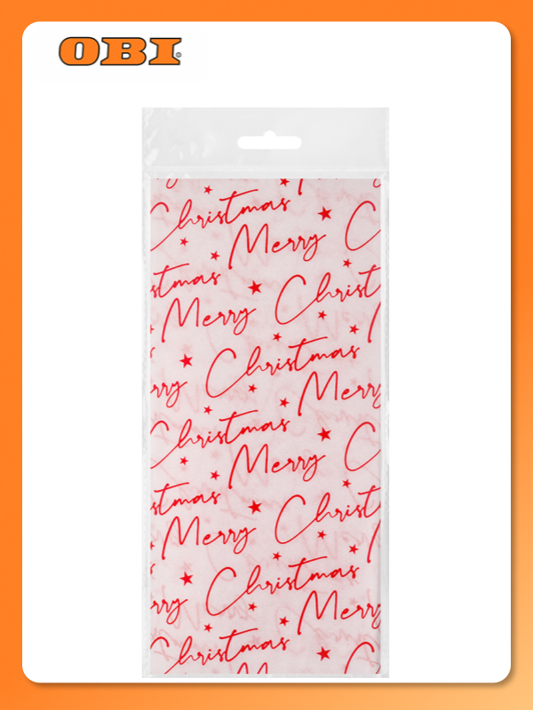 Набор ErichKrause Decor 4 листа упаковочной бумаги тишью Merry Christmas 50х70см