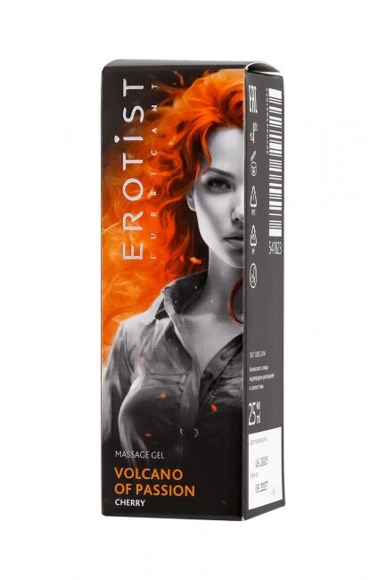 Гель с эффектом покалывания Erotist "VOLCANO OF PASSION" со вкусом вишни, 25 мл