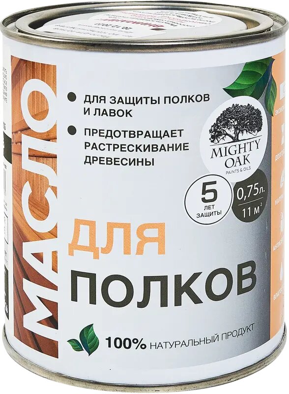 Масло для полков Mighty Oak цвет прозрачный 0.75 л
