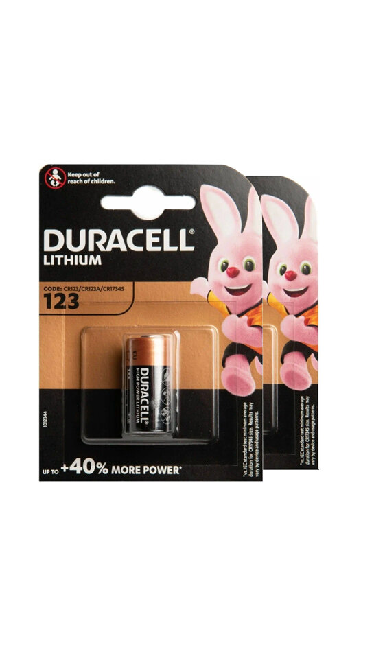 Duracell 123 | 3 вольта, Литиевая батарейка - 2шт.