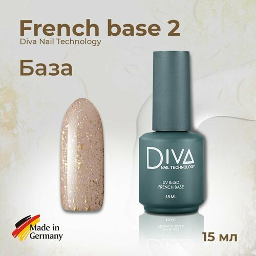 База для гель-лака Diva Nail Technology, French №2, 15 мл набор diva nail technology matte top 15 мл 2 шт