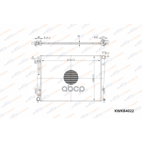 Радиатор Охлаждения Hyundai Ix35/Sportage Iii 2.0-2.4 (09-) At(Гарантия 2 Года) KORWIN арт. KWKB4022