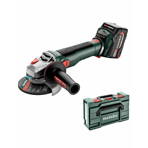 Аккумуляторная угловая шлифовальная машина Metabo WB 18 LT BL 11-125 (613054650), 2 аккумулятора 5,2 Ач, зарядное устройство, кейс