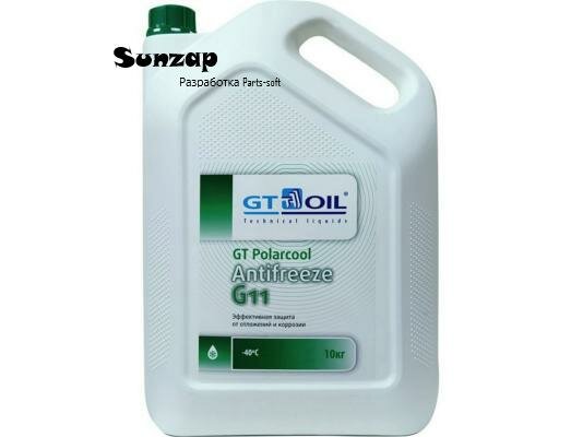 GT OIL 1950032214021 Антифриз GT Polarcool G11 зеленый 10 кг