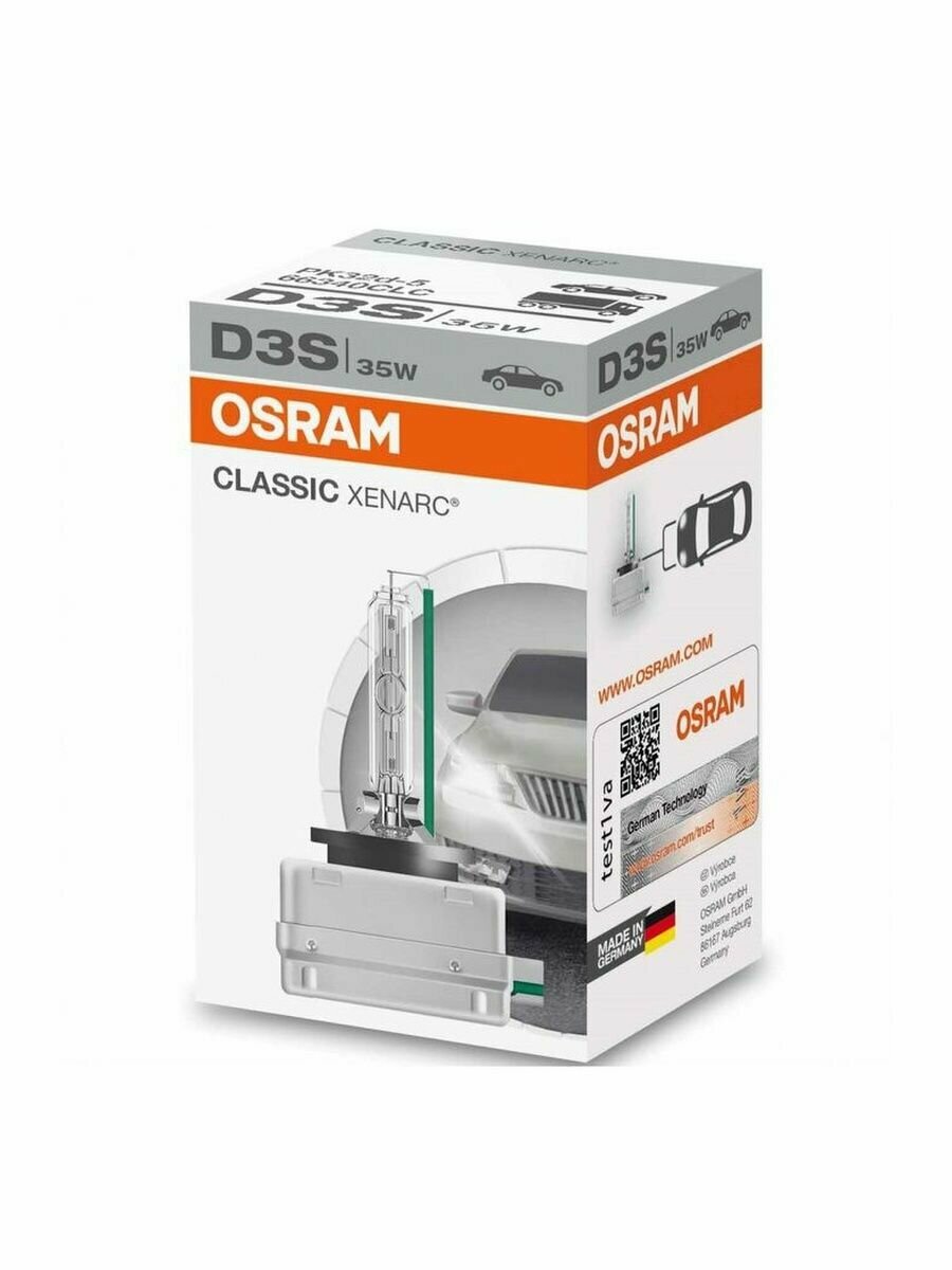 Ксеноновая лампа Osram D3S 35W Xenarc Classic 1шт 66340CLC