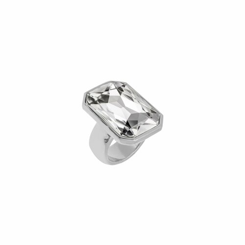 Кольцо vidda, кристаллы Swarovski, размер 19.3, бесцветный, серебряный
