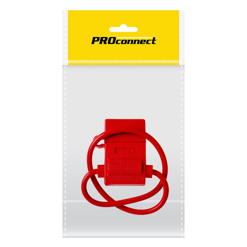 Держатель предохранителя PROconnect, тип вилочный, красный, 1 шт, пакет бопп