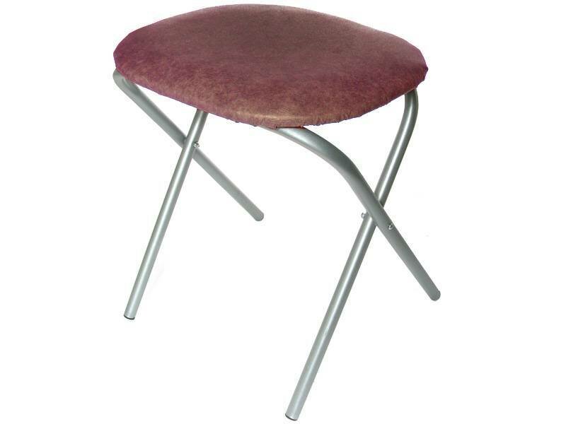 фото Табурет складной, Титан-коричневый 560х370х400мм