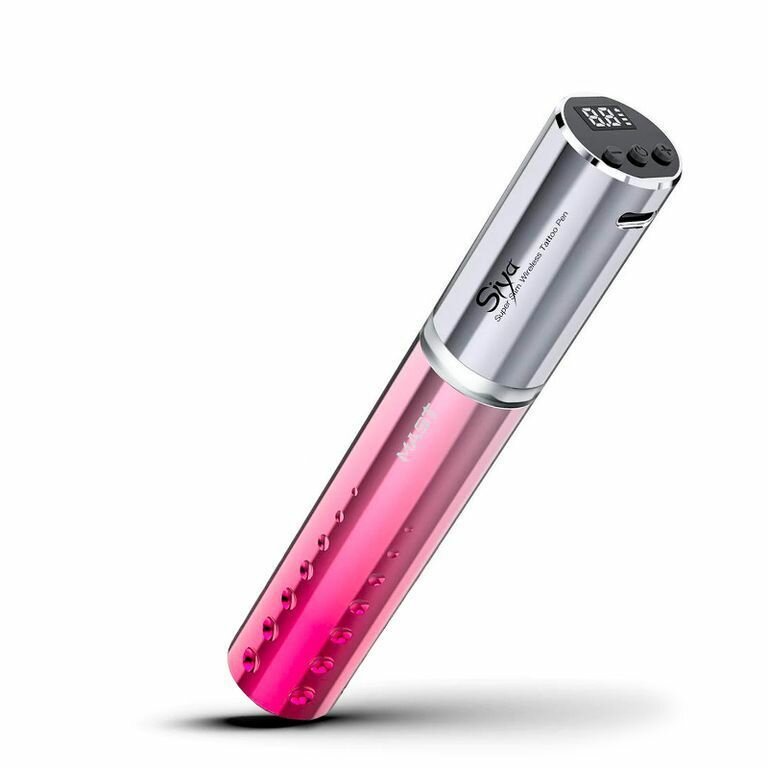 Беспроводная машинка ручка Pen для тату и перманентного макияжа DragonHawk MAST Tour SIYA Pink Gradient