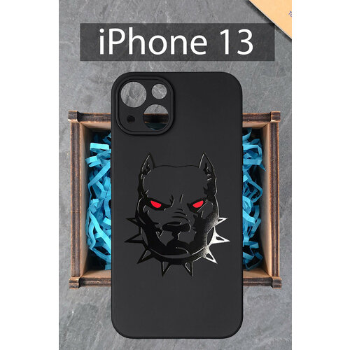 Силиконовый чехол Питбуль для Apple iPhone 13 / Айфон 13