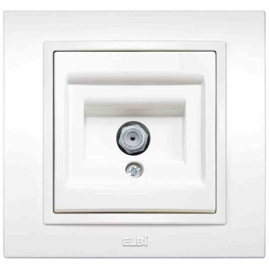 фото Розетка 1-Ая С/У Tv С Размагничивателем Проходная Белый El-Bi Zena Silverline (500-011000-272) (арт. 424859)