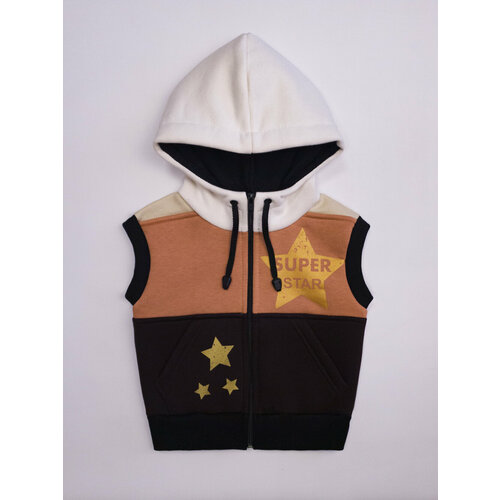 фото Жилет babymaya, размер 28/92, коричневый