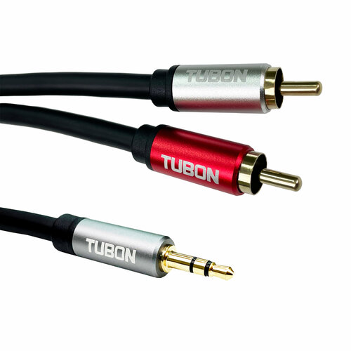 Кабель TUBON Аудио 3.5 мм mini jack (M) - 2 x RCA (M) MJ2R001 1.5м