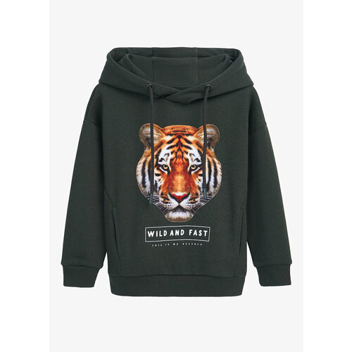 фото Толстовка funday, размер 104, зеленый