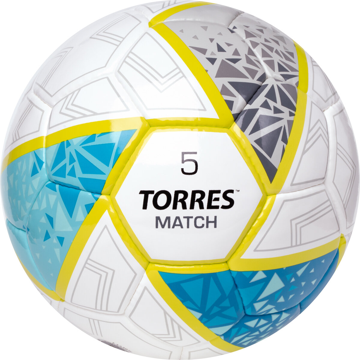 Мяч футбольный TORRES Match NEW, размер 5, поставляется накаченным