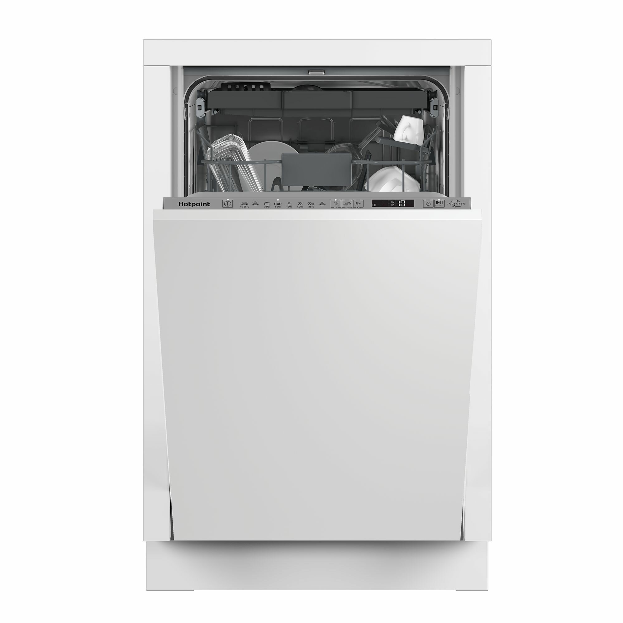 Встраиваемая посудомоечная машина Hotpoint HIS 2D86 D, 45 см, серый