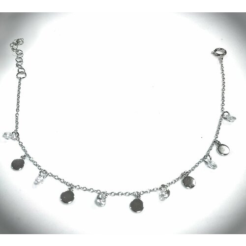 Браслет Эстерелла, серебро, 925 проба, родирование, фианит, длина 17 см.