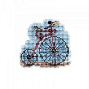 Набор для вышивания крестом и бисером "Винтажный велосипед", 7х5 см, МH18-2011, MILL-HILL