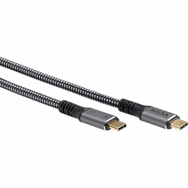 Кабель интерфейсный VCOM M USB4 TypeC(M)/TypeC(M), 5K/60Hz, 40GBps, PD 240W, 5A, 1.2м - фото №2