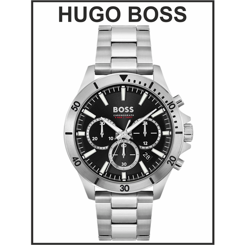 фото Наручные часы boss мужские наручные часы hugo boss кварцевые оригинальные, черный, серебряный