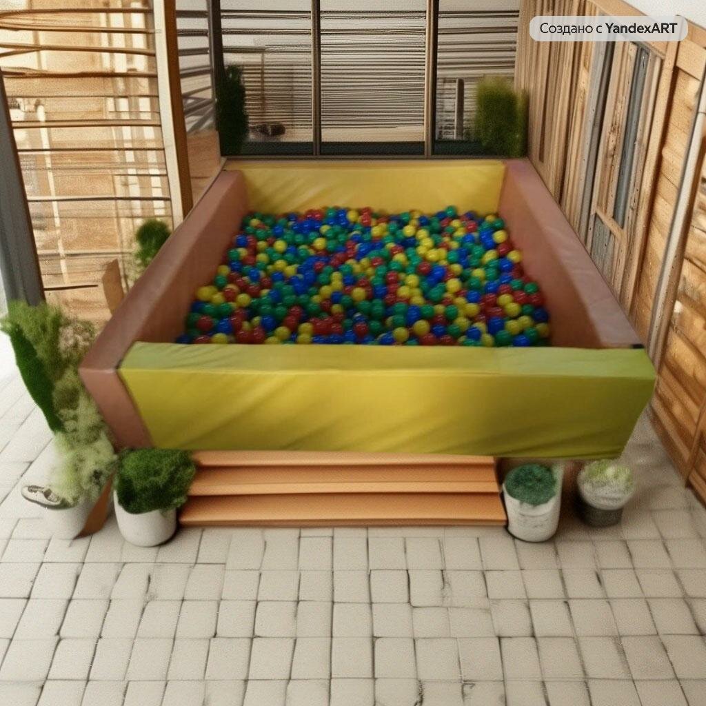 Сухой бассейн 2 2 м с шариками 2000 шт 