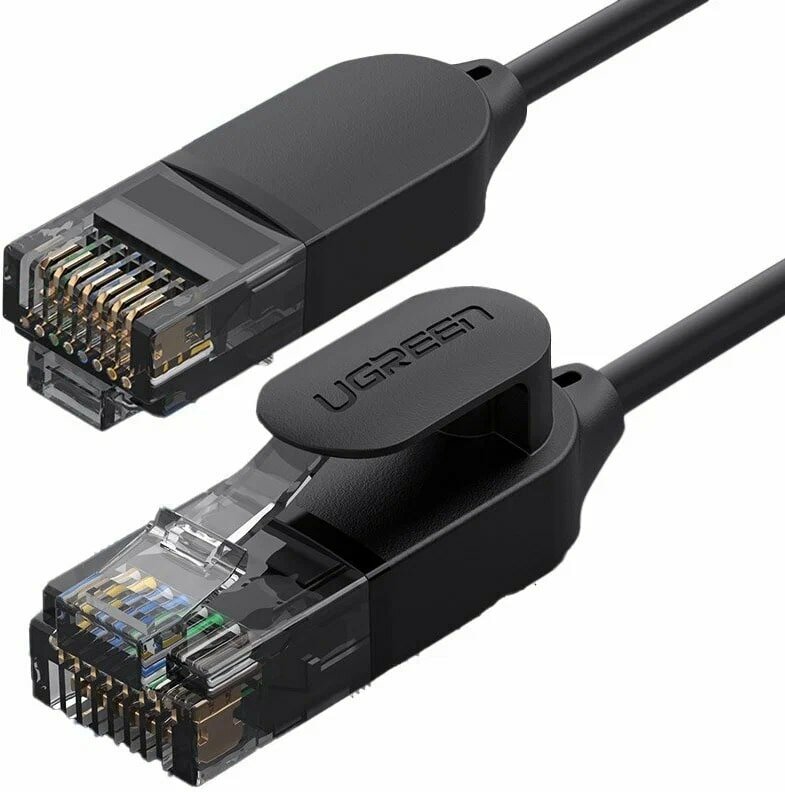 Кабель UGREEN NW122 (70653) CAT 6A Pure Copper Ethernet Cable. Диаметр: 2,8. Длина: 3м. Цвет: черный