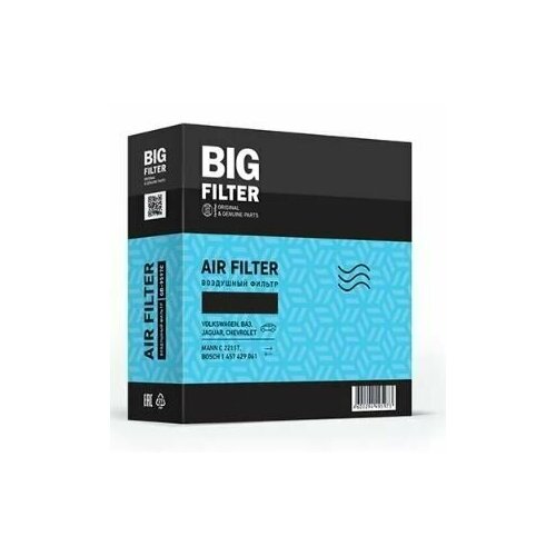 Фильтр воздушный (высокая запыленность) подходит OPEL Astra J 1.6L 16v 09-, Chevrolet Cruze 1.6-1.8L 09- GB-965 bigfilter 1шт