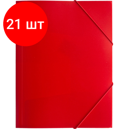 Комплект 21 штук, Папка на резинках Attache Economy 045-PR-E красный