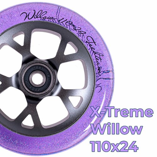 Колесо для трюкового самоката Willow, 110х24мм, purple, вес - 234 гр.