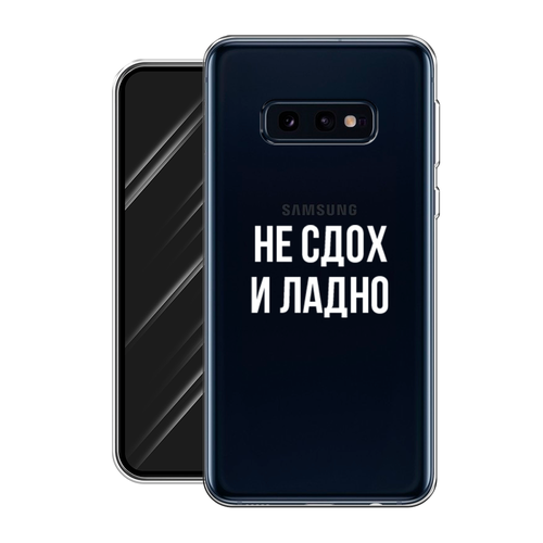 Силиконовый чехол на Samsung Galaxy S10E / Самсунг Галакси S10E Не сдох и ладно, прозрачный силиконовый чехол на samsung galaxy s10e самсунг галакси s10e лиса в очках