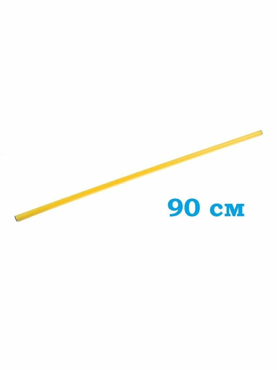 Палка гимнастическая для ЛФК пластиковая Mr.Fox, длина 90 см, желтый