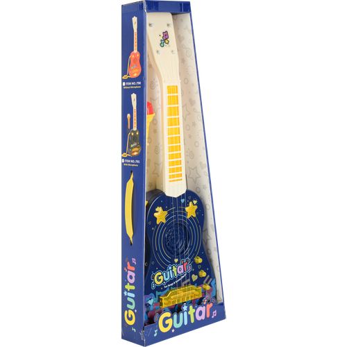 Детская музыкальная гитара с микрофоном Miksikсиняя 1450₽