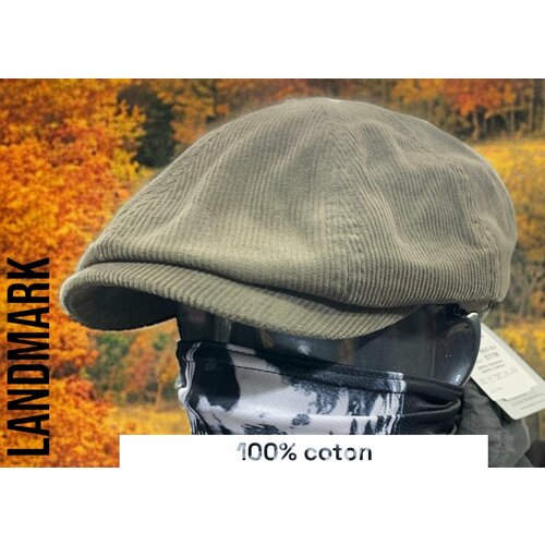 фото Кепка landmark гетсби вельвет, размер 57, серый