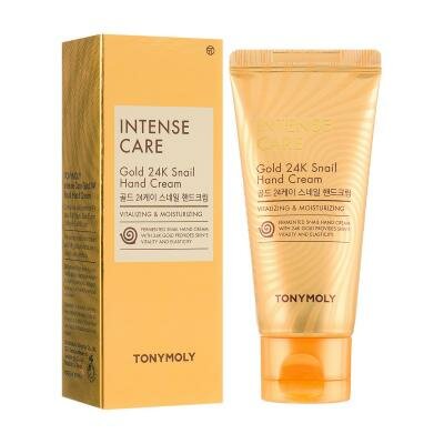 TONYMOLY INTENSE CARE Gold 24K Snail Hand Cream Крем для рук с муцином улитки и коллоидным золотом 60мл