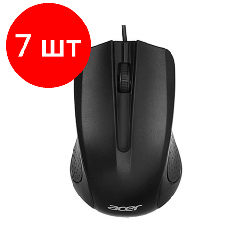 Комплект 7 штук Мышь компьютерная Acer OMW010 черный 443600₽
