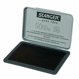 Штемпельная подушка "Stanger", цвет: черный, 11 см x 7 см