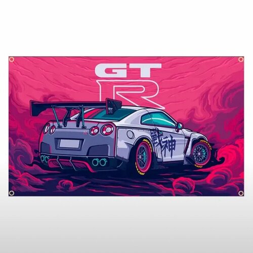 3x5 футов флаг jdm gtr фотосессия для декора 35 Флаг плакат баннер JDM Nissan Skyline GTR R35 Godzilla Годзилла