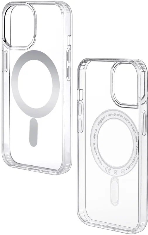 Силиконовый прозрачный чехол с MagSafe для Iphone 15 pro / Айфон 15 про