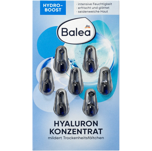 Блистер увлажняющие капсулы для лица с Гиалуроновой кислотой BALEA