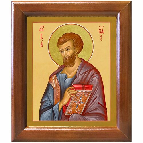 апостол от 70 ти марк евангелист икона в рамке 8 9 5 см Апостол от 70-ти Лука Евангелист, иконописец, икона в деревянной рамке 12,5*14,5 см