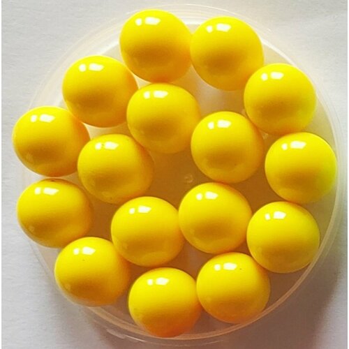 Шарики Марблс для декора и игр желтые 16 мм 599₽