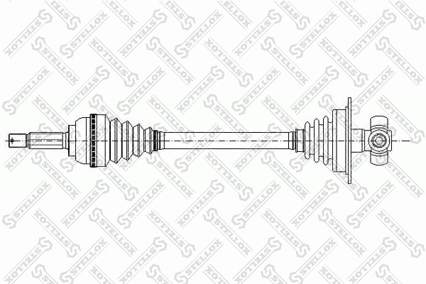 Привод левый 648mm20927 Renault Megane перед Stellox 158 1017-SX