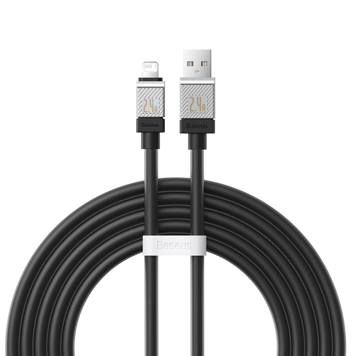 Кабель Baseus CoolPlay Series Fast Charging Cable USB to iP 2.4A 2m Black (CAKW000501)