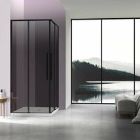 Душевой уголок Vincea Slim-N VSS-4SN9010CGB, 1000x900, черный, стекло тонированное