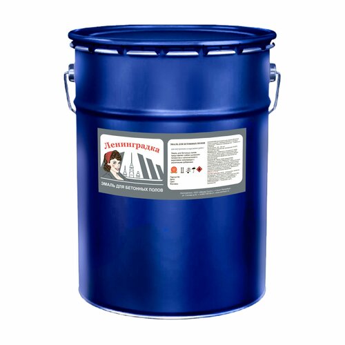 Краска для пола бетонного 10 кг. - Ленинградка АК-114 - быстросохнущая - не без запаха - влагостойкая - моющаяся - стойкая к истиранию - атмосфероустойчивая - морозостойкая - акриловая - матовая - применяется при температуре от -15 до 35 оС - цвет синий мицар ак 114 краска по бетону 25 кг серая 1888