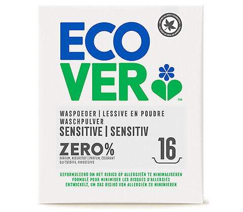 Ecover Экологический Универсальный стиральный порошок Zero% Sensitive для чувствительной кожи, 1200г